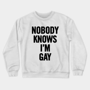 Nobody Knows I'm Gay Crewneck Sweatshirt